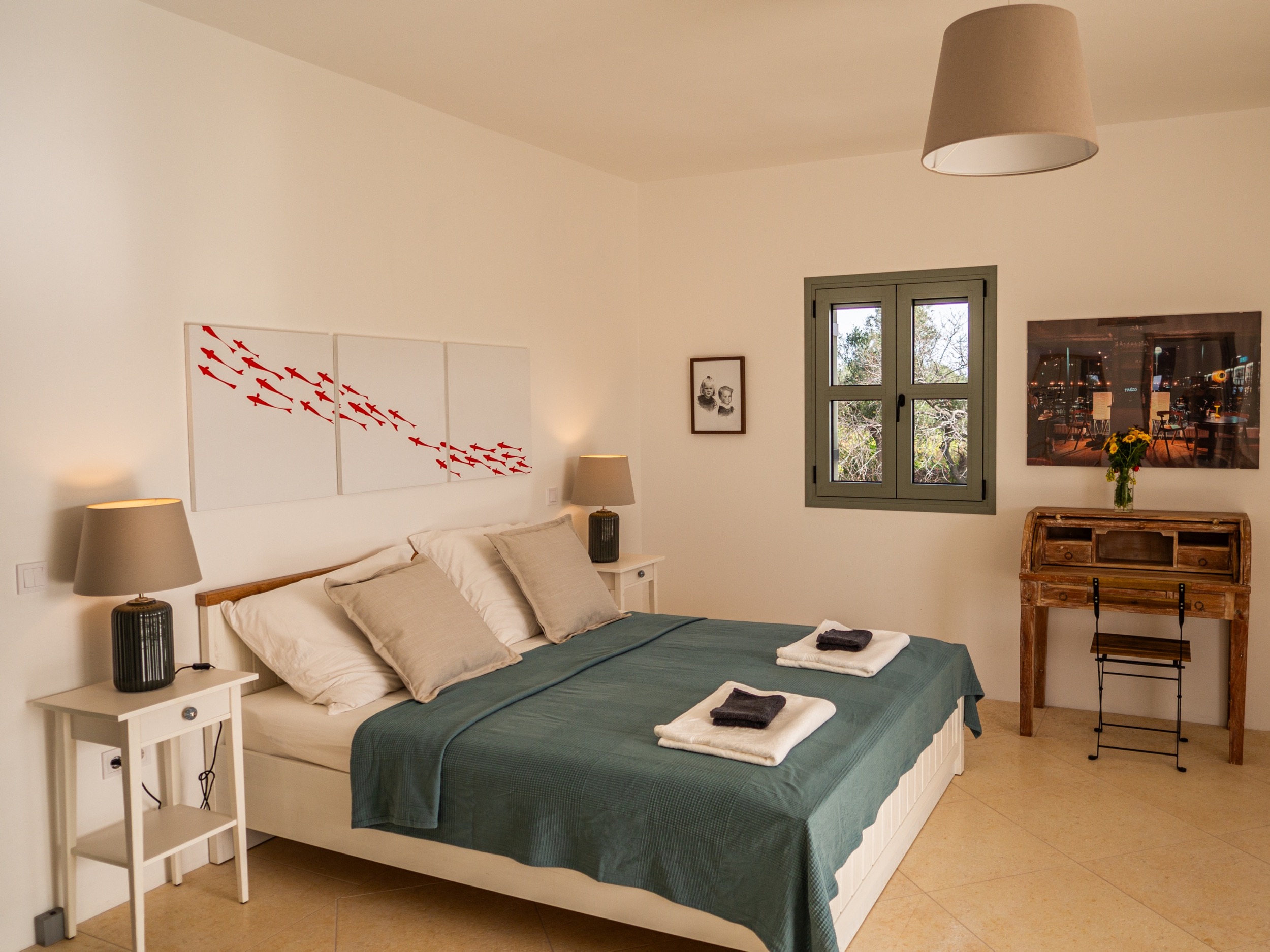 Schlaf und Badezimmer villa gerakada koroni peloponnes 21