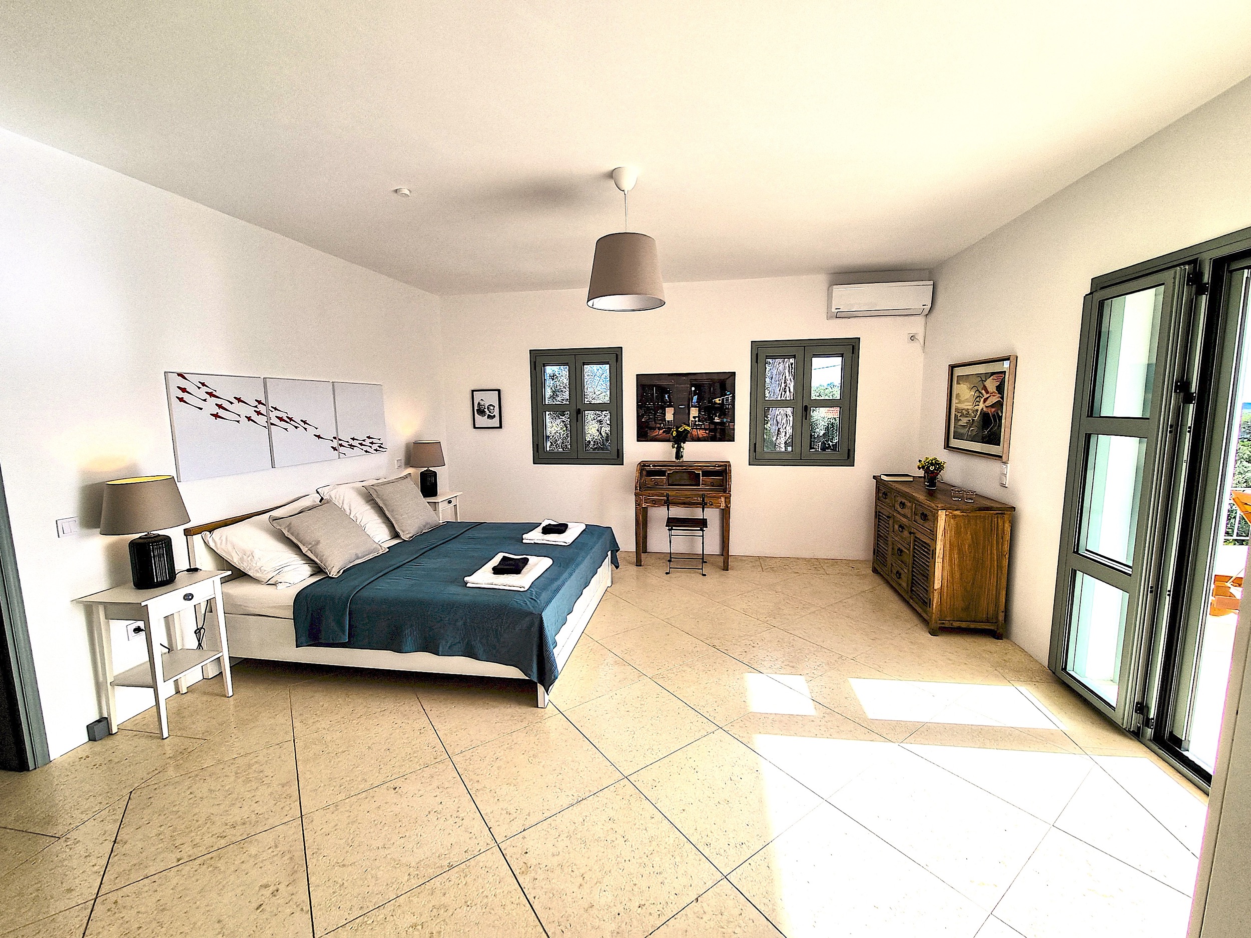 Schlaf und Badezimmer villa gerakada koroni peloponnes 4