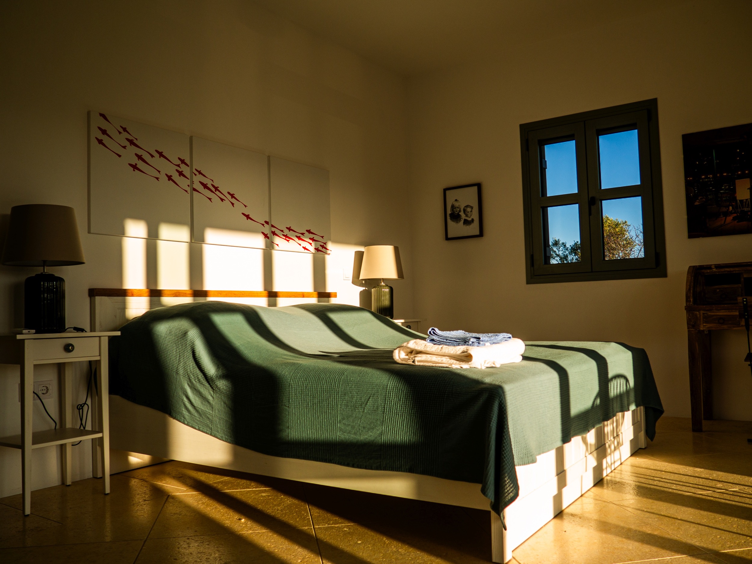 Schlaf und Badezimmer villa gerakada koroni peloponnes 5