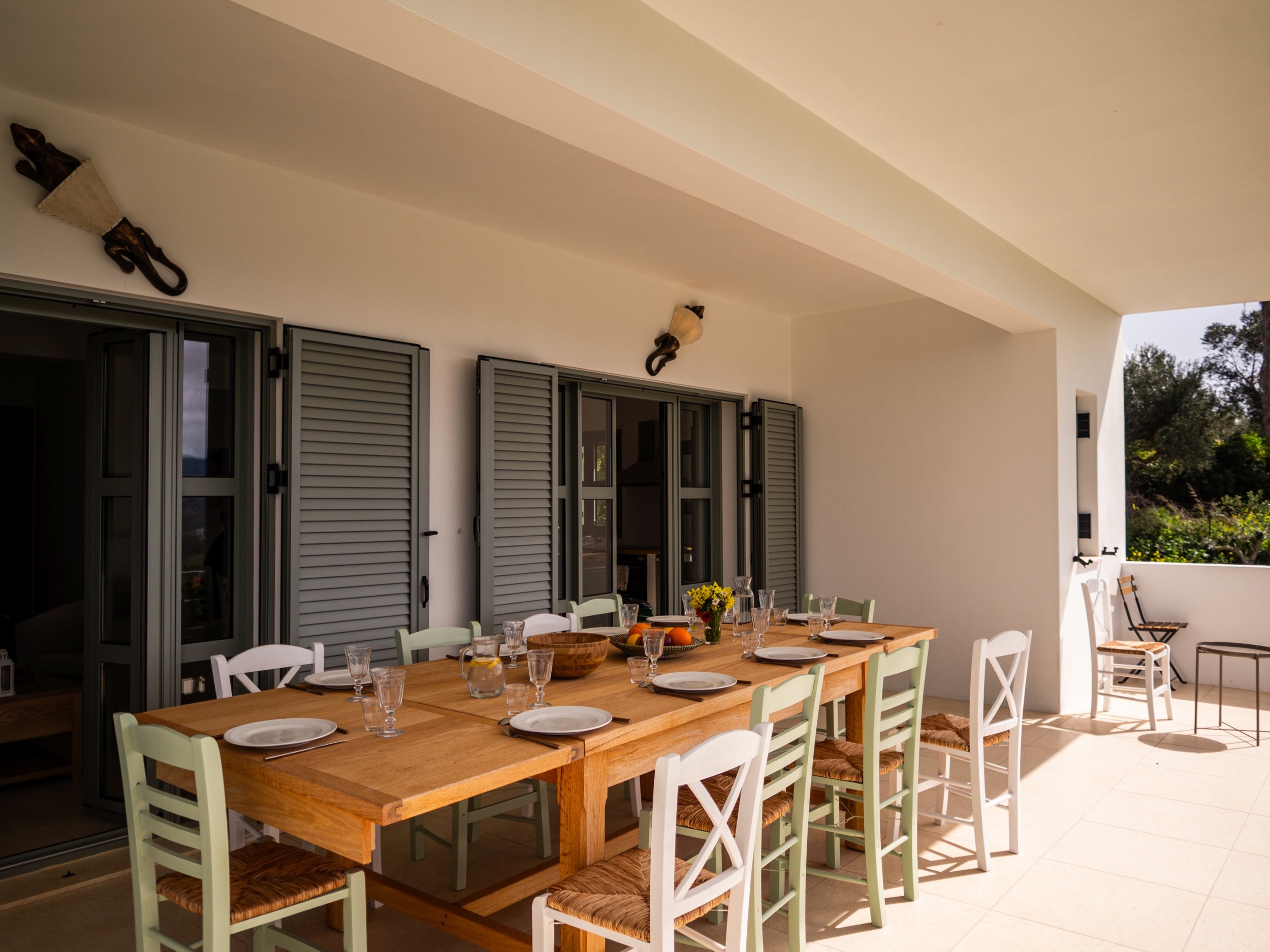 terrassen ausblick villa gerakada koroni peloponnes 12